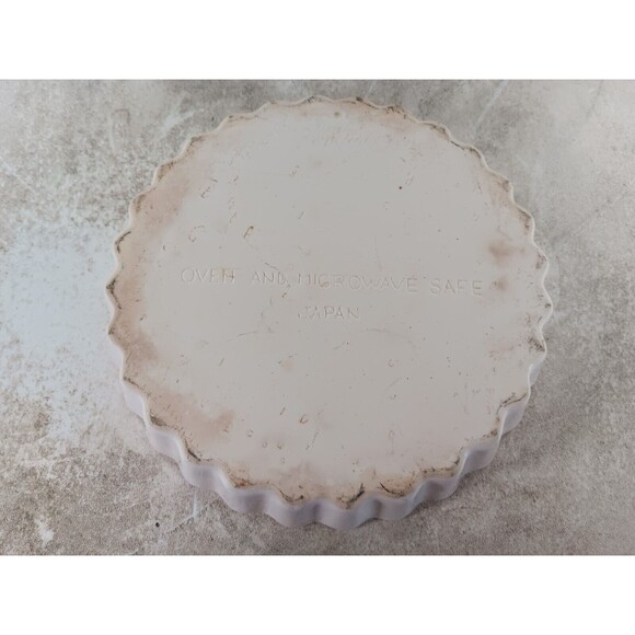 Quiche Pan Pink Ceramic Stoneware 10" Made in Japan - Picture 3 of 6